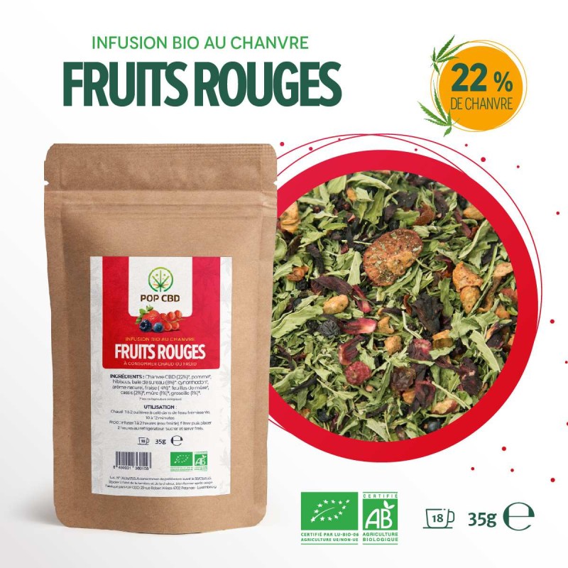 Tisane CBD bio fruits rouges | POP CBD