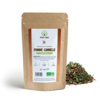 Tisane CBD bio rooibos pomme cannelle | POP CBD