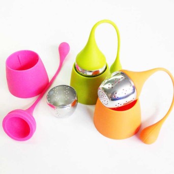 Infuseur à thé en silicone design cloche (Vert)