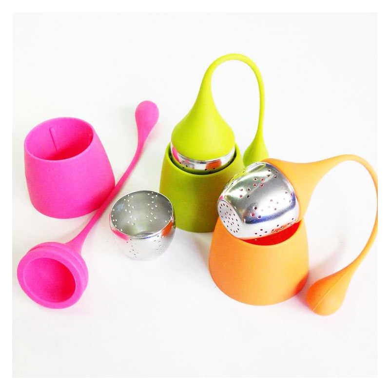 Infuseur à thé en silicone design cloche (Vert)