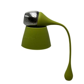 Infuseur à thé en silicone design cloche (Vert)