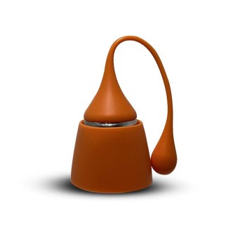 Infuseur à thé en silicone design cloche (Orange)