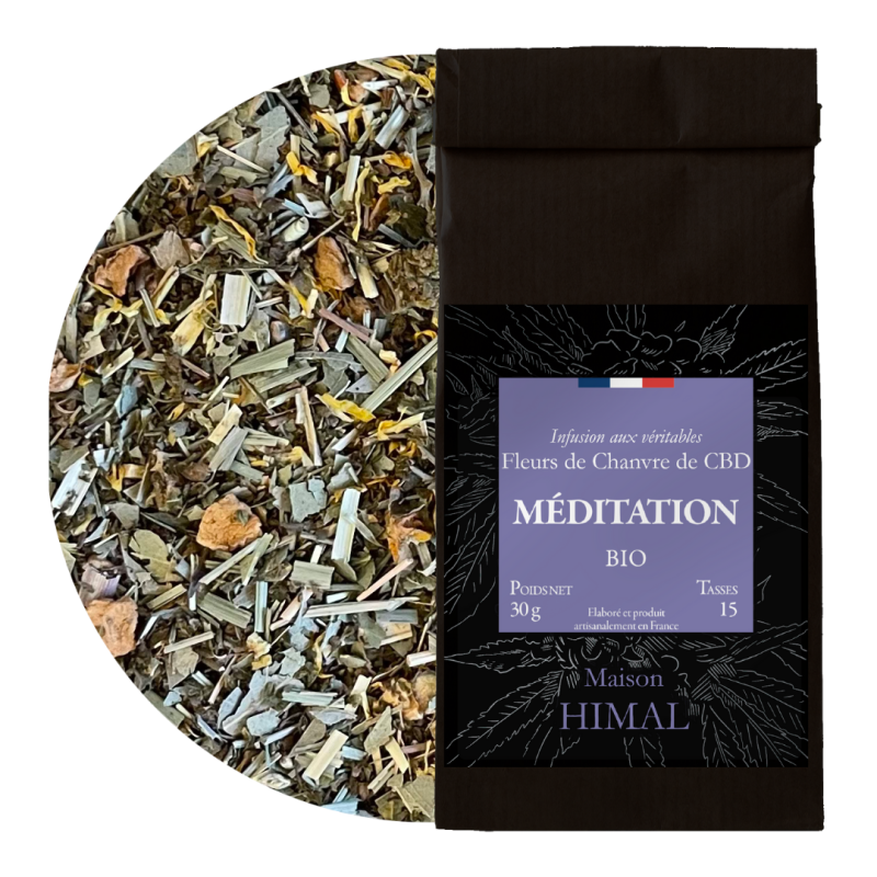 Tisane CBD bio méditation - vrac | MAISON HIMAL