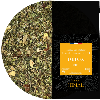 Tisane CBD bio détox | MAISON HIMAL