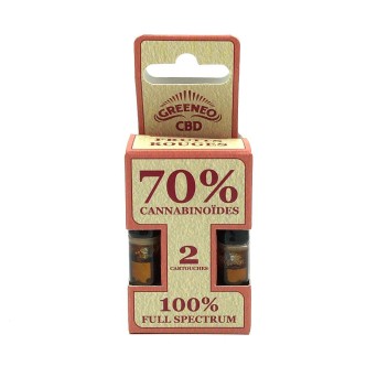 Cartouche e-liquide CBD full spectrum 70% | Greeneo (Fruits Rouges)