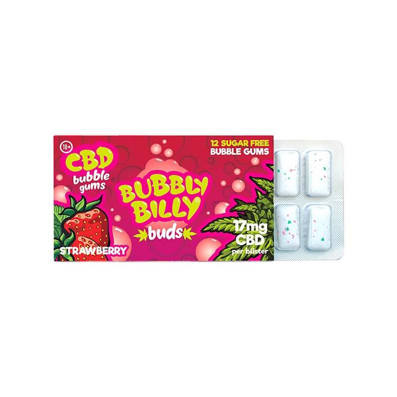 Chewing-gum CBD 17mg fraise | Bubbly Billy (Seul)