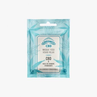 Masque tissu relaxant visage CBD | Greeneo