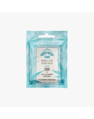 Masque tissu relaxant visage CBD | Greeneo