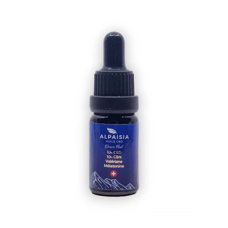 Huile CBD 10% full spectrum douce nuit | ALPAISIA