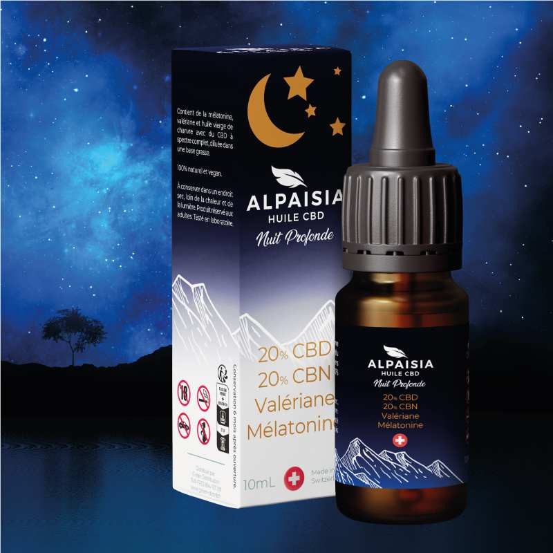 Huile CBD 20% full spectrum nuit profonde | ALPAISIA