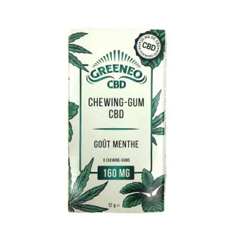 Chewing-gum CBD 20mg menthe | Greeneo