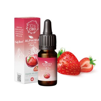 Huile CBD 10% broad spectrum fraise | ALPAISIA