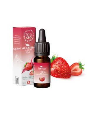 Huile CBD 20% broad spectrum fraise | ALPAISIA