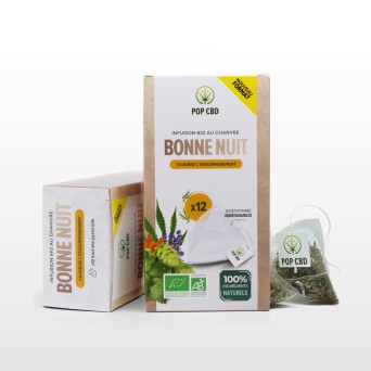 Tisane CBD bio bonne nuit - sachets | POP CBD