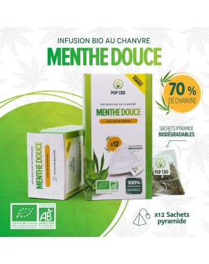 Tisane CBD bio menthe douce - sachets | POP CBD