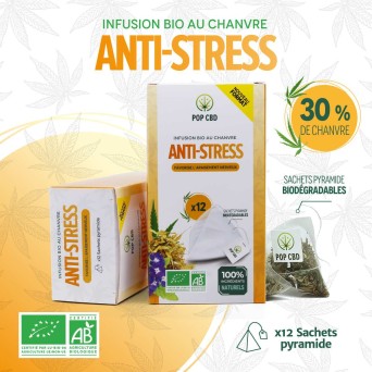 Tisane CBD bio anti stress - sachets | POP CBD