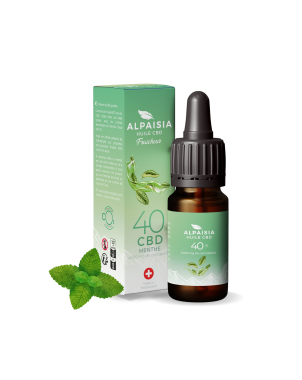 Huile CBD 40% broad spectrum menthe | ALPAISIA