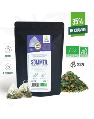 Tisane CBD bio sommeil - sachets | POP CBD