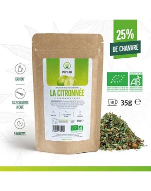 Tisane CBD bio la citronnée | POP CBD