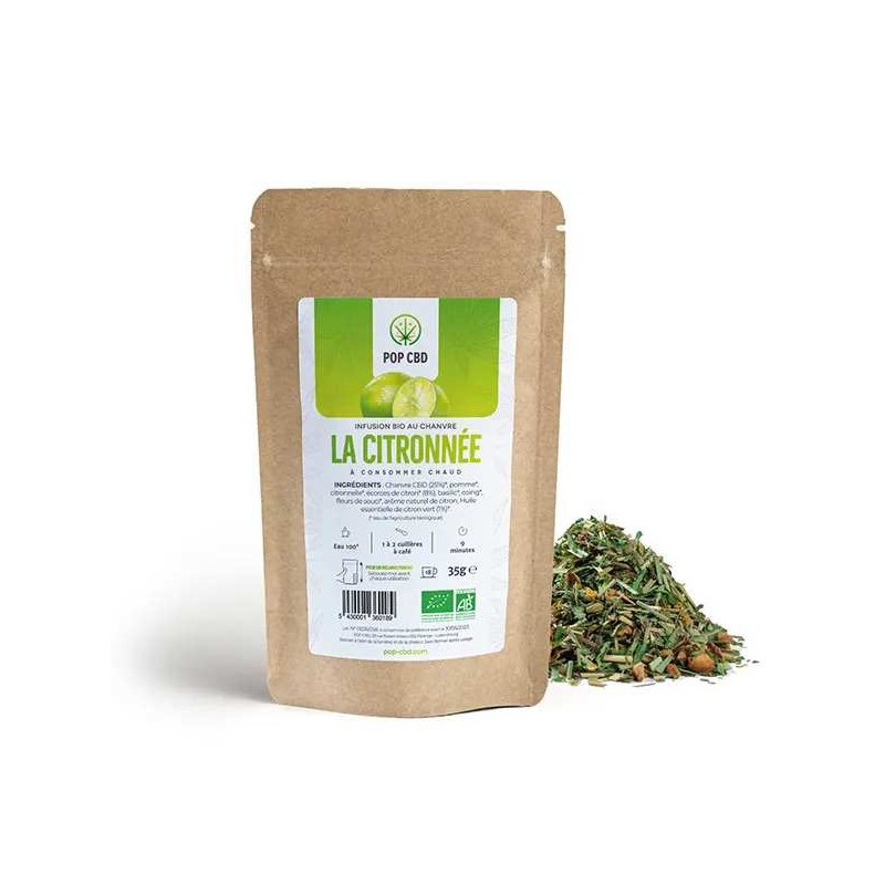Tisane CBD bio la citronnée | POP CBD