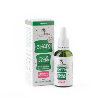 Huile CBD 100mg broad spectrum chat | Lovapets