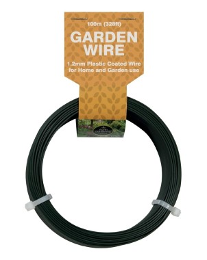 100 m de fil de jardin 1,2 mm recouvert de plastique