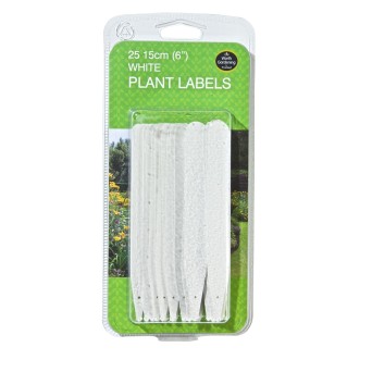 Étiquettes Blanches pour Plantes 15cm lot de 25