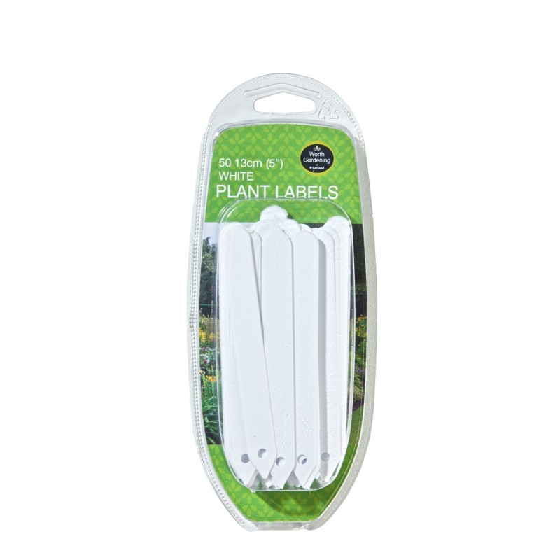 Étiquettes Blanches pour Plantes 13cm lot de 50