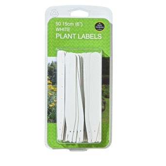 Étiquettes Blanches pour Plantes 15cm lot de 50