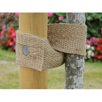 Attache d'arbre en toile de jute naturelle de 5 m x 5 cm