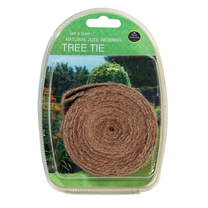 Attache d'arbre en toile de jute naturelle de 5 m x 5 cm Attache d'arbre en toile de jute naturelle de 5 m x 5 cm