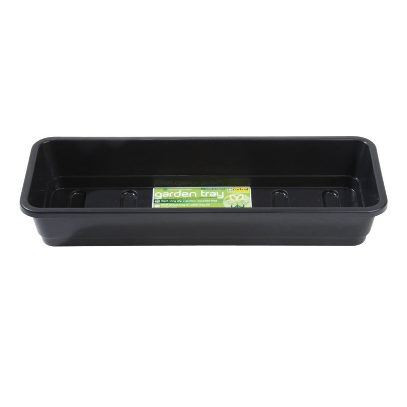 Plateau de jardin étroit noir sans trous Plateau de jardin étroit noir sans trous