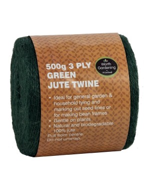 3 plis de ficelle de jute verte 500g