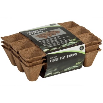 Pack de 36 pots fibre biodégradables 5 cm