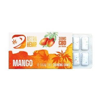 Chewing-gum CBD 36mg mangue | ASTRA HEMP