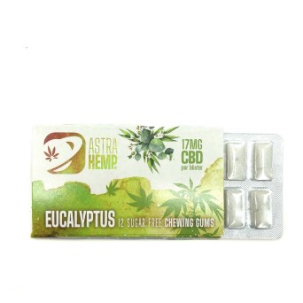 Chewing-gum CBD 17mg eucalyptus | Astra Hemp