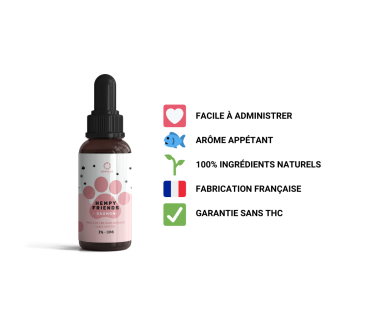 Huile CBD animaux 3% saumon | NOVALOA