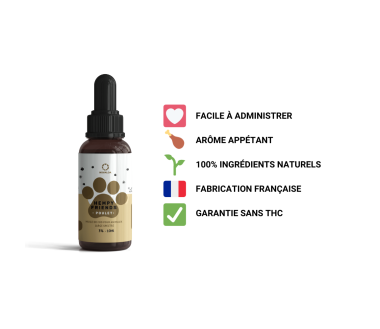 Huile CBD animaux 3% poulet | NOVALOA