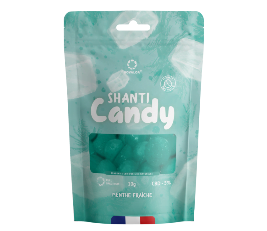 Bonbon CBD menthe fraîche | NOVALOA