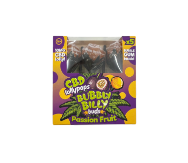 Sucette CBD fruit de la passion - 100 pcs | BUBBLY BILLY