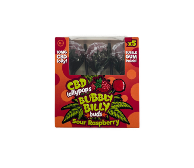 Sucette CBD framboise - 100 pcs | BUBBLY BILLY