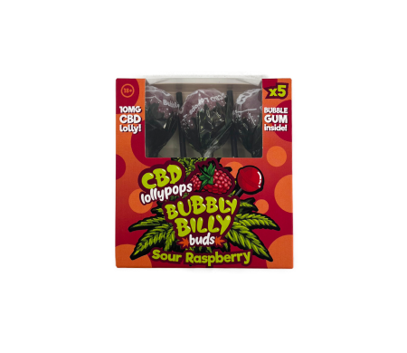 Sucette CBD framboise - 100 pcs | BUBBLY BILLY