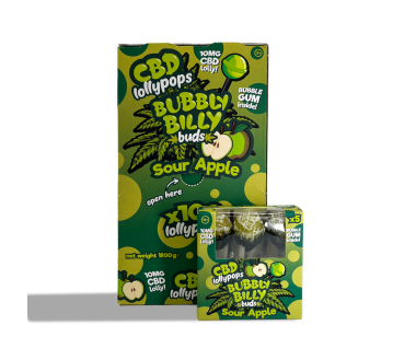 Sucette CBD pomme - 100 pcs | BUBBLY BILLY