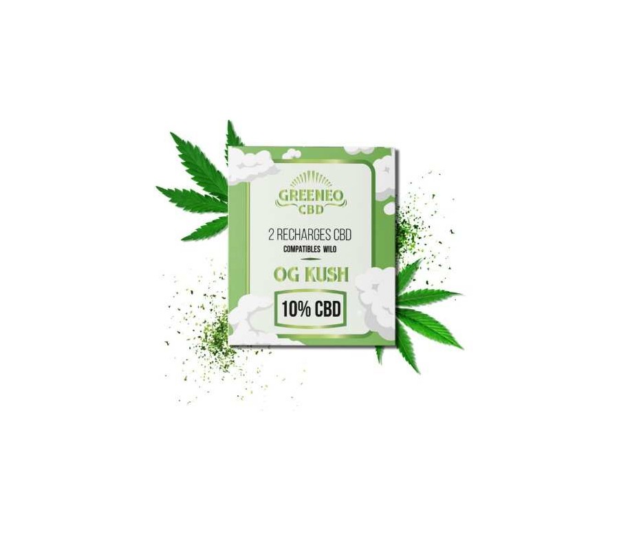 Cartouche e-liquide CBD 10% OG Kush - 2 pcs | Greeneo