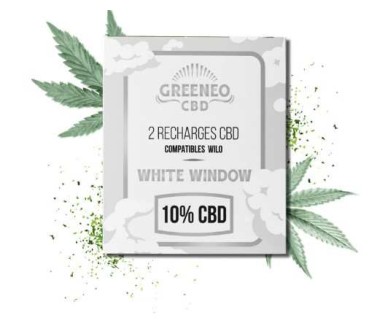 Cartouche e-liquide CBD 10% White Window - 2 pcs | Greeneo