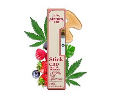 Vap pen CBD full spectrum 70% | GREENEO (Fruits Rouges)