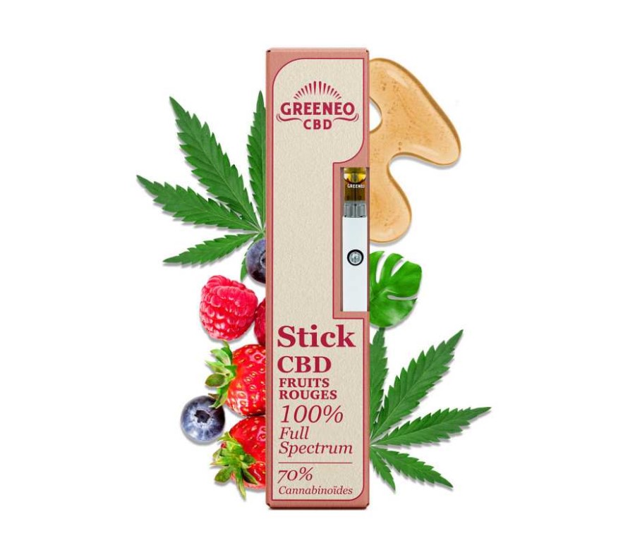 Vap pen CBD full spectrum 70% | GREENEO (Fruits Rouges)