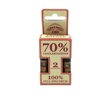 Cartouche e-liquide CBD full spectrum 70% - 2 pcs | GREENEO (Fruits Rouges)