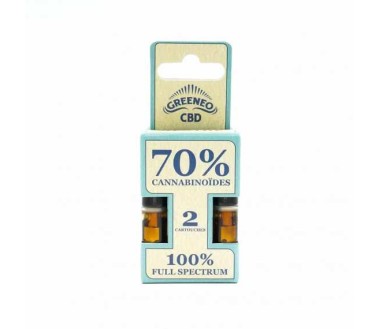 Cartouche e-liquide CBD full spectrum 70% - 2 pcs | GREENEO (Chanvre)