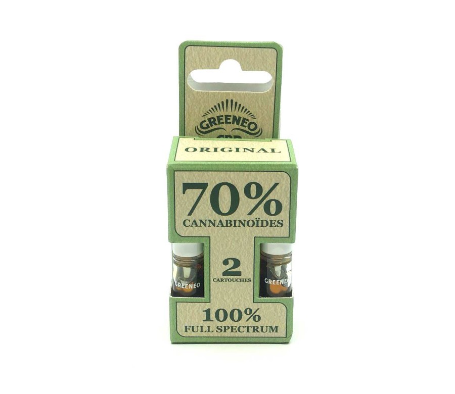 Cartouche e-liquide CBD full spectrum 70% - 2 pcs | GREENEO (Menthe) Cartouche e-liquide CBD full spectrum 70% - 2 pcs | GREENEO (Menthe)